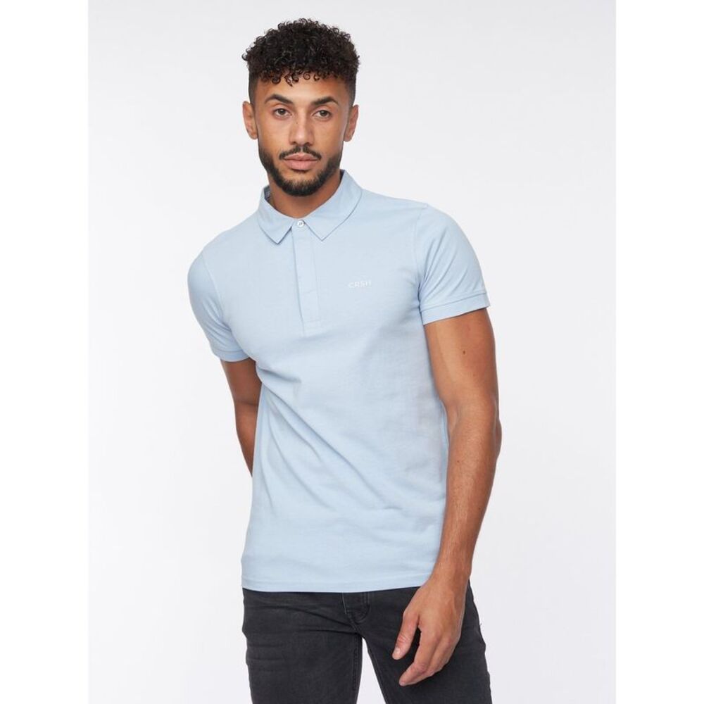 Crosshatch Mens Sullivan Polo Shirt / Light Blue